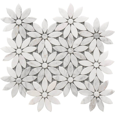 Casafina - Daisy Flower Marble Mosaic Sample