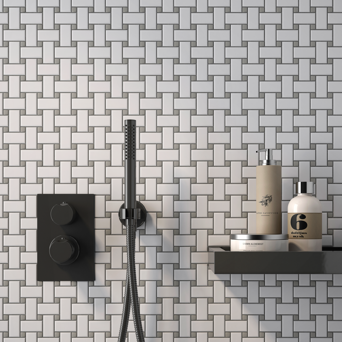 Display Series - Basketweave Mosaic Porcelain