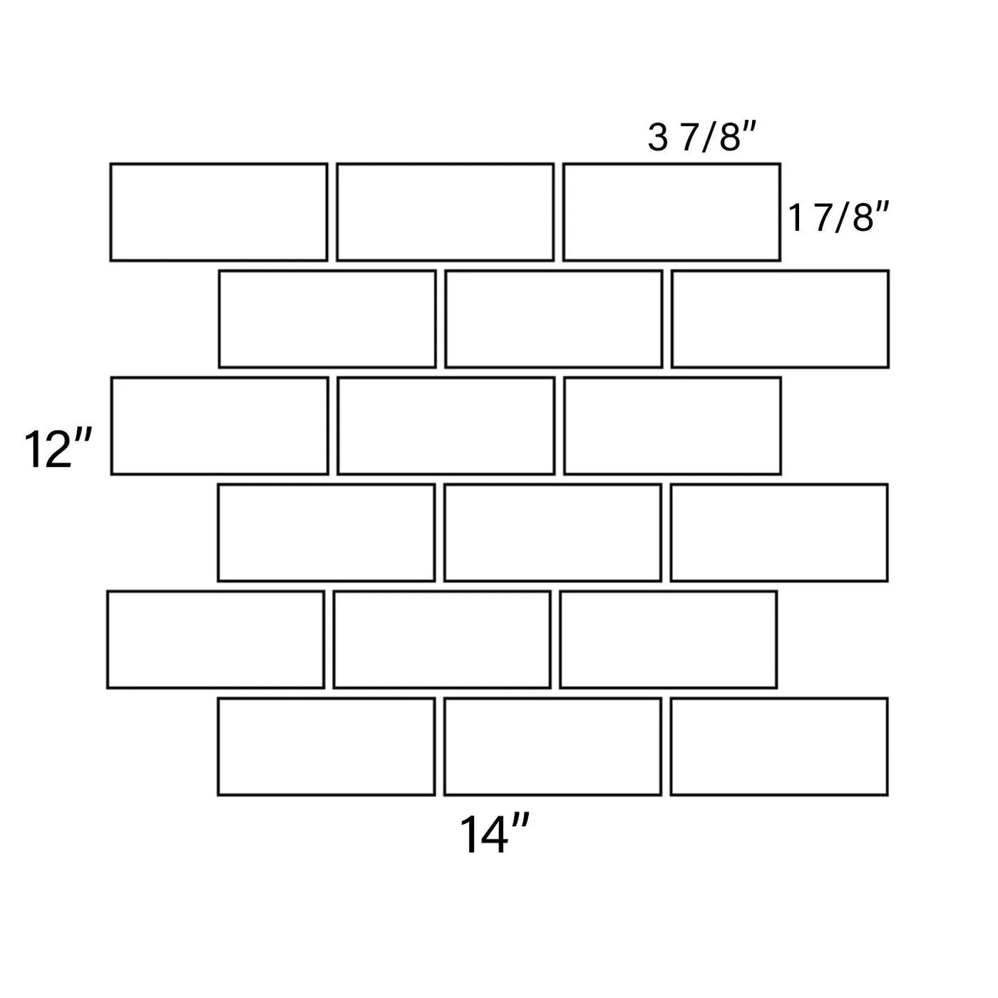 Bianco Jolie Antique Brick Mosaic Marble Sample
