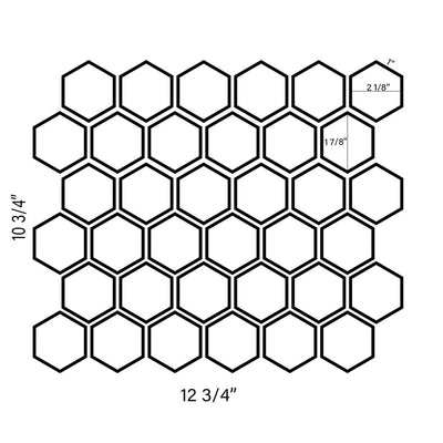 Bianco Jolie Antique Hex Mosaic Marble Sample