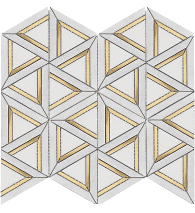 Casafina - Metal Geo Mosaic Marble