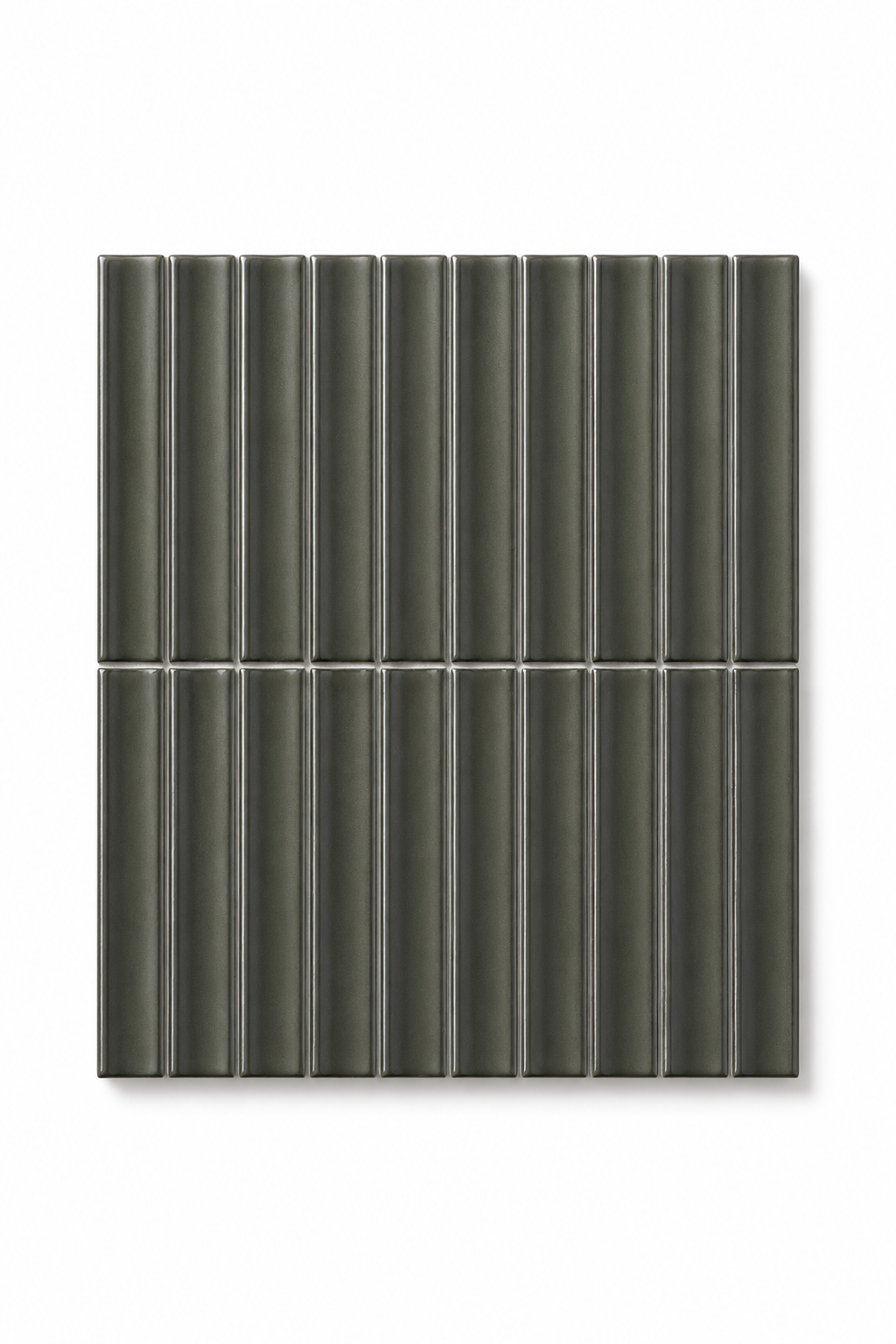 Yukasumi Mosaic Sample | Fluted Glazed Porcelain Tile | INAX