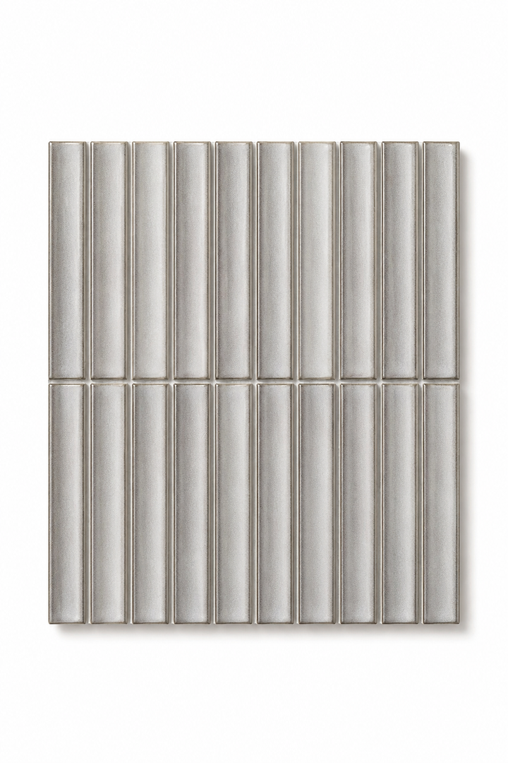 Yukasumi Mosaic Sample | Fluted Glazed Porcelain Tile | INAX