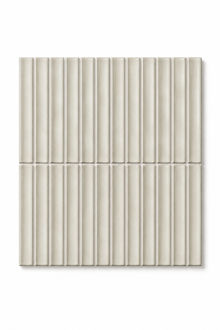 Yukasumi Mosaic Sample | Fluted Glazed Porcelain Tile | INAX