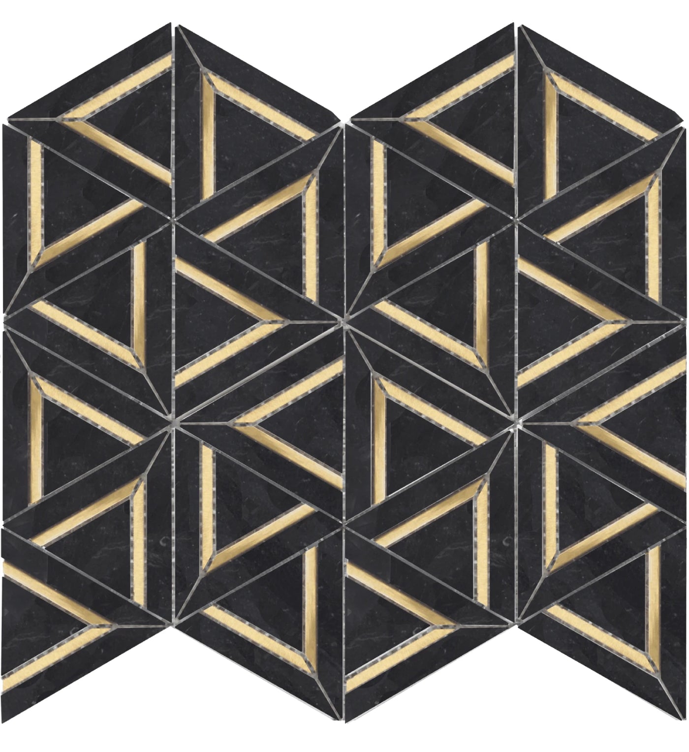 Casafina - Metal Geo Mosaic Marble