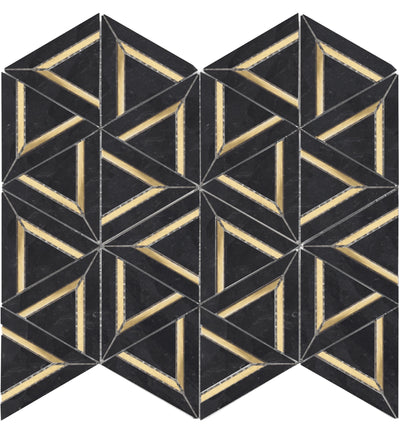 Casafina - Metal Geo Mosaic Marble