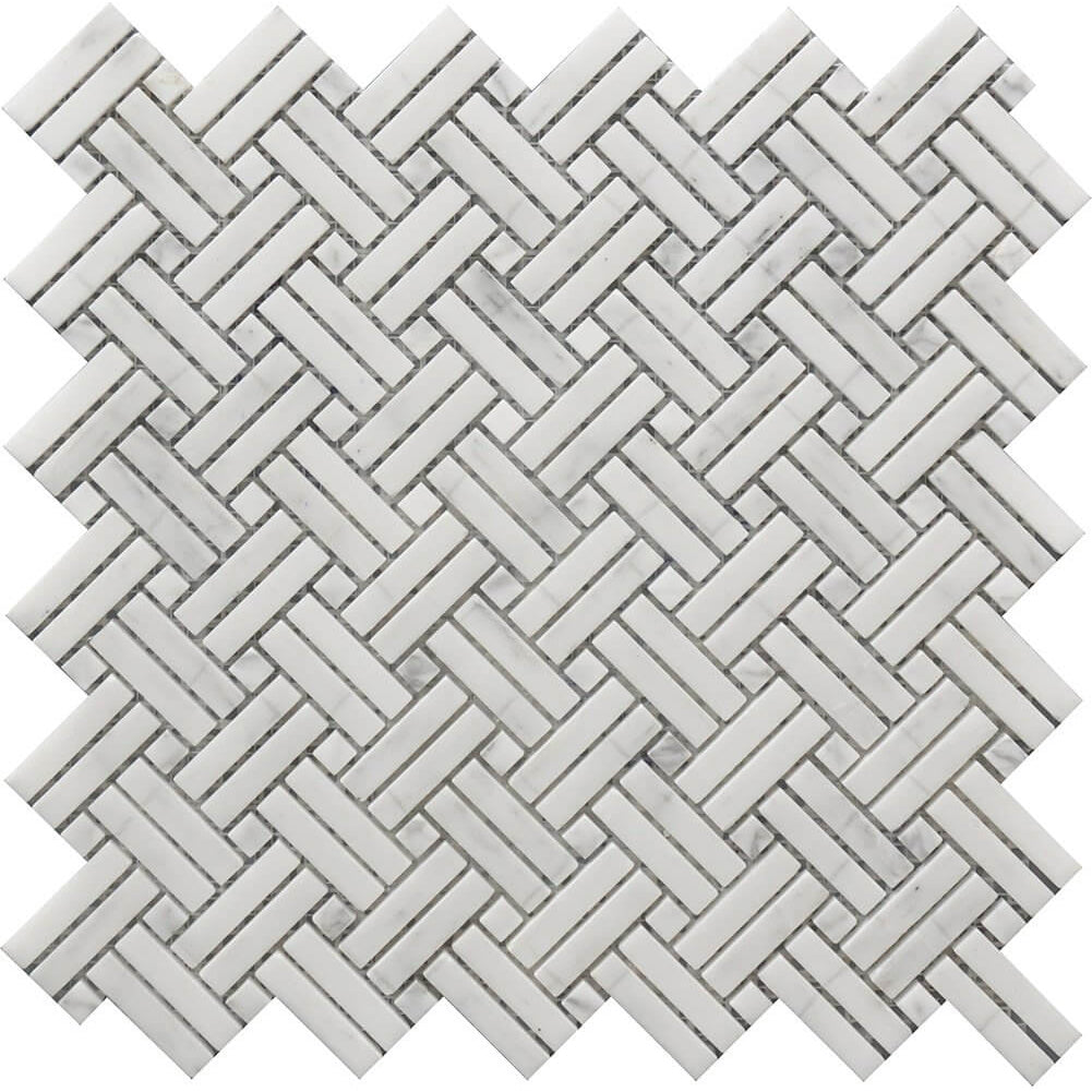 Casafina - Crossed Basketweave Eastern White Mosaic Sample