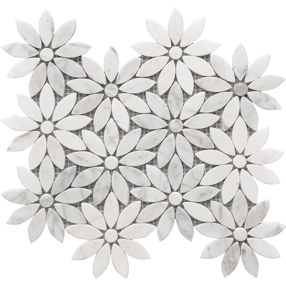 Casafina - Daisy Flower Marble Mosaic Sample