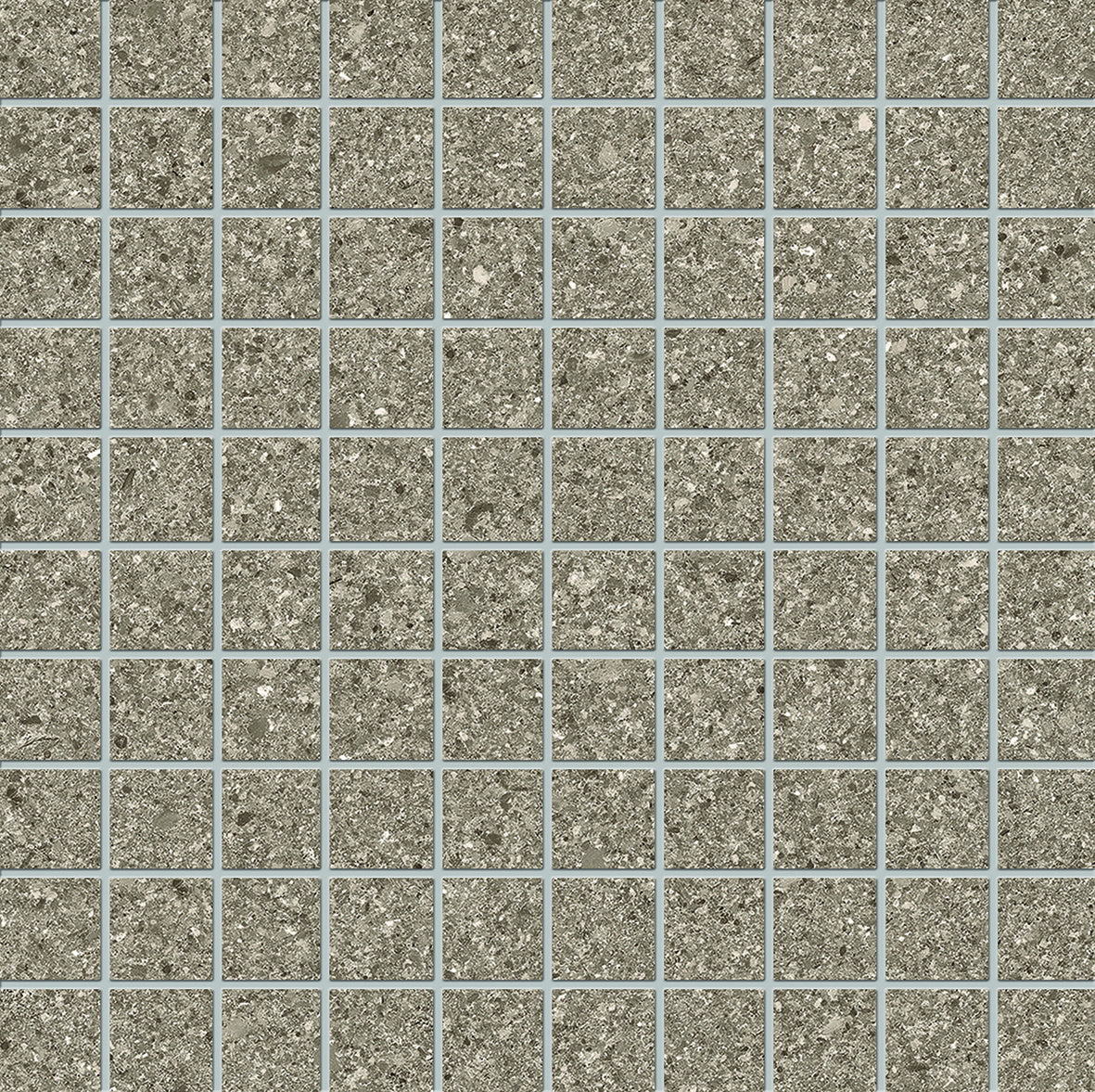 Cement Stone 1x1 Porcelain Mosaic Taupe Sample