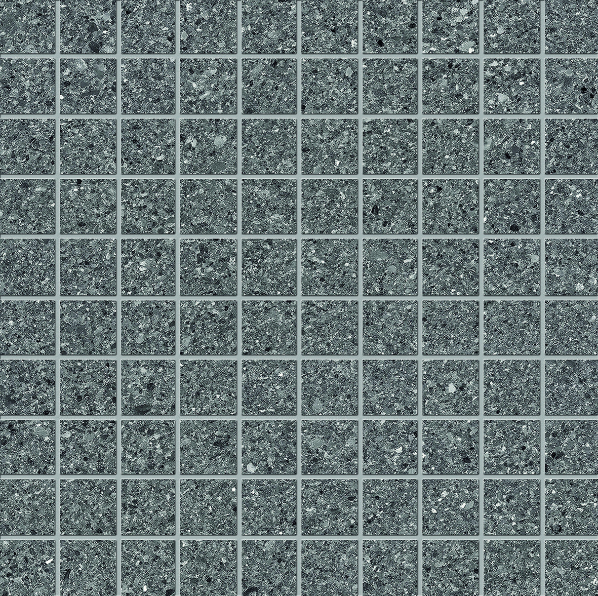 Cement Stone 1x1 Porcelain Mosaic Dark Sample