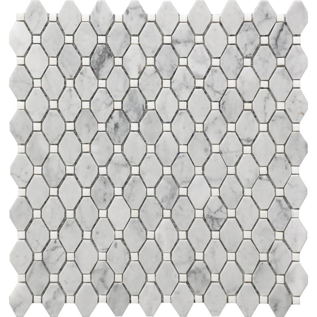 Casafina - Small Rhombus Marble Mosaic SAMPLE