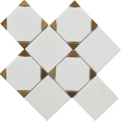 Casafina - Squares Marble and Metal Mosaic