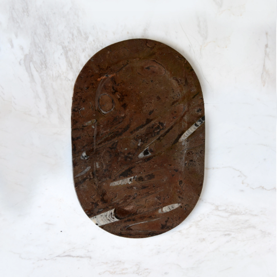 Fossil Marrone Oval Platter