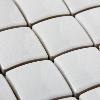 Madoka-R White Ceramic Mosaic Sample