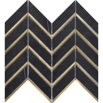 Casafina - Metal and Marble Arrow Mosaic